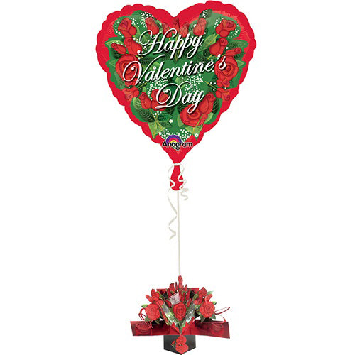 Pop-Up Valentine's Day Roses Foil Balloon 18in Balloons & Streamers - Party Centre