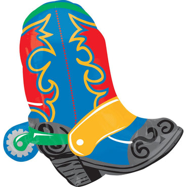 Wild Western Boot SuperShape Balloon 21 x 24in