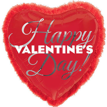 Silver & White Valentine Foil Balloon Balloons & Streamers - Party Centre