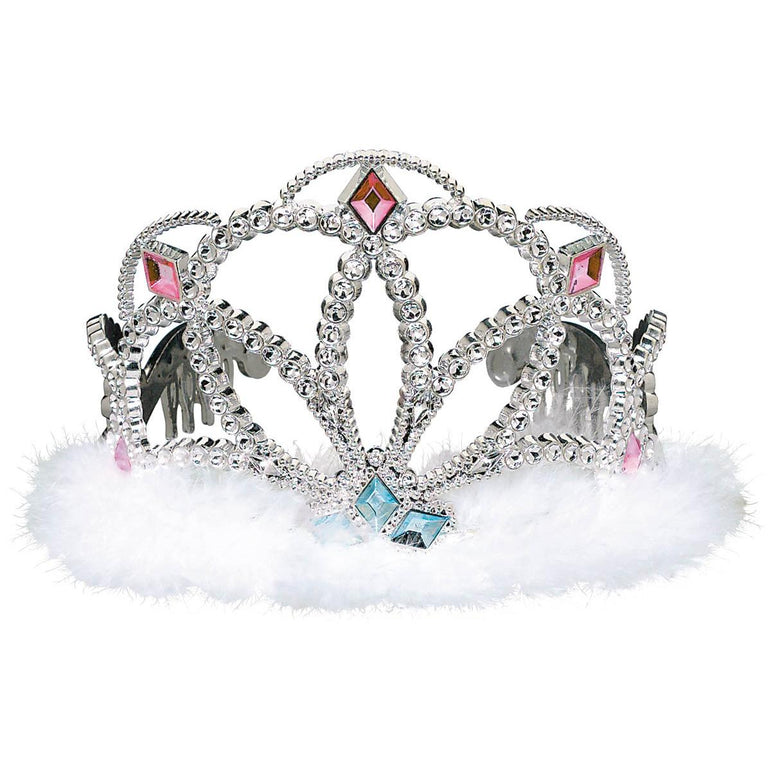 Diamond Electroplated Tiara 3.5 x 4.5in Costumes & Apparel - Party Centre