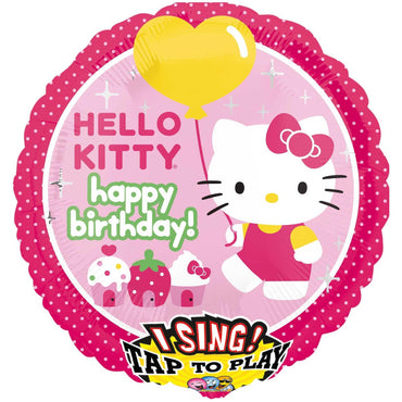 Hello Kitty Birthday Singing Balloon Balloons & Streamers - Party Centre