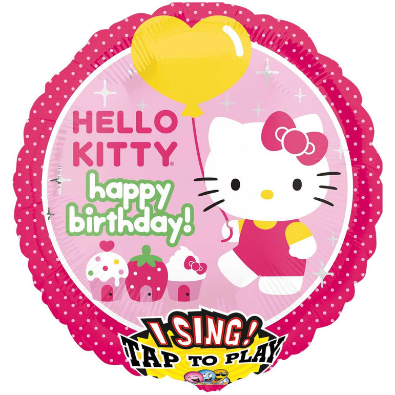 Hello Kitty Birthday Singing Balloon Balloons & Streamers - Party Centre