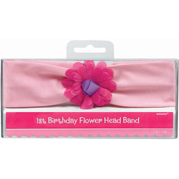 1st Birthday Hair Band Flower