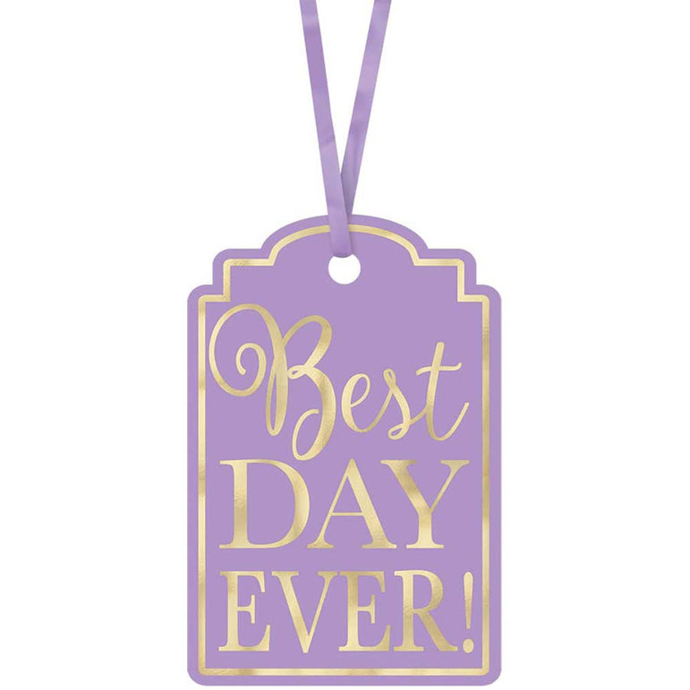 Lavender Best Day Ever Tags 25pcs Party Favors - Party Centre