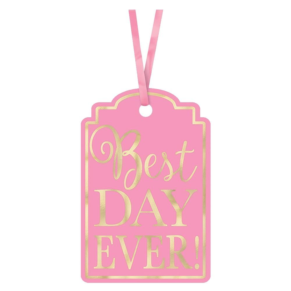 New Pink Best Day Ever Tags 25pcs Party Favors - Party Centre