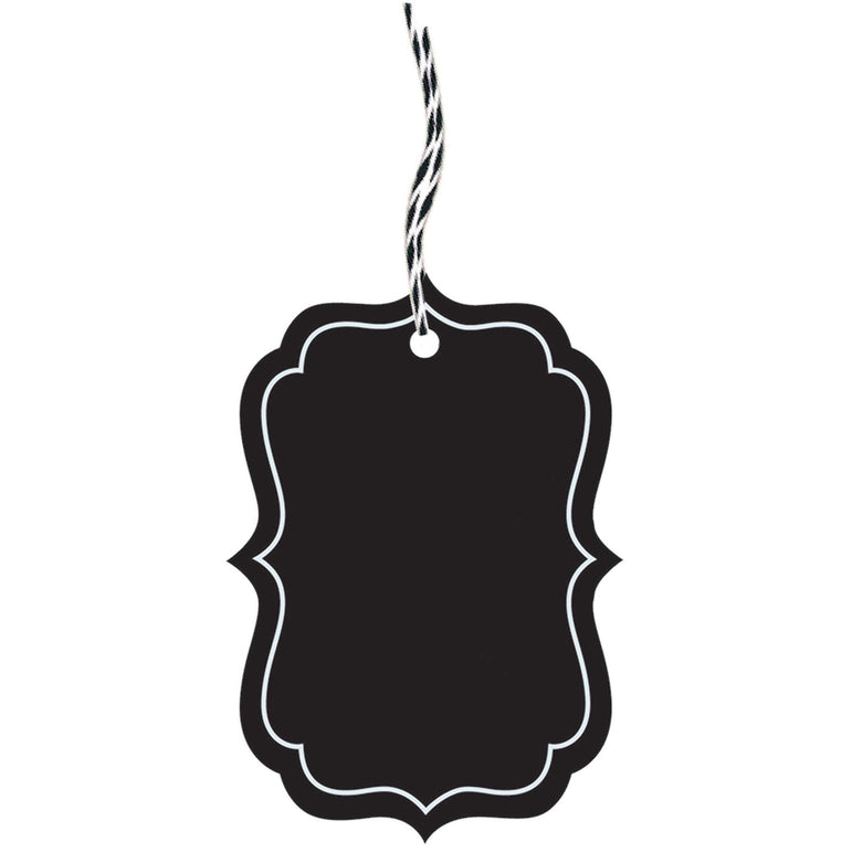 Paper Chalkboard Tags 25pcs
