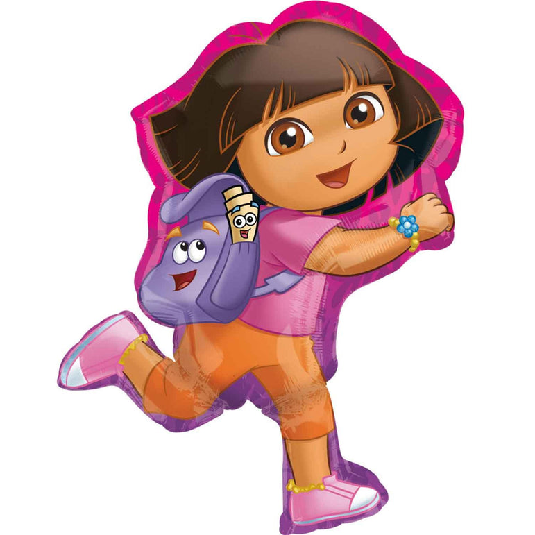 Dora Off Exploring Foil Balloon 21 x 32in Balloons & Streamers - Party Centre