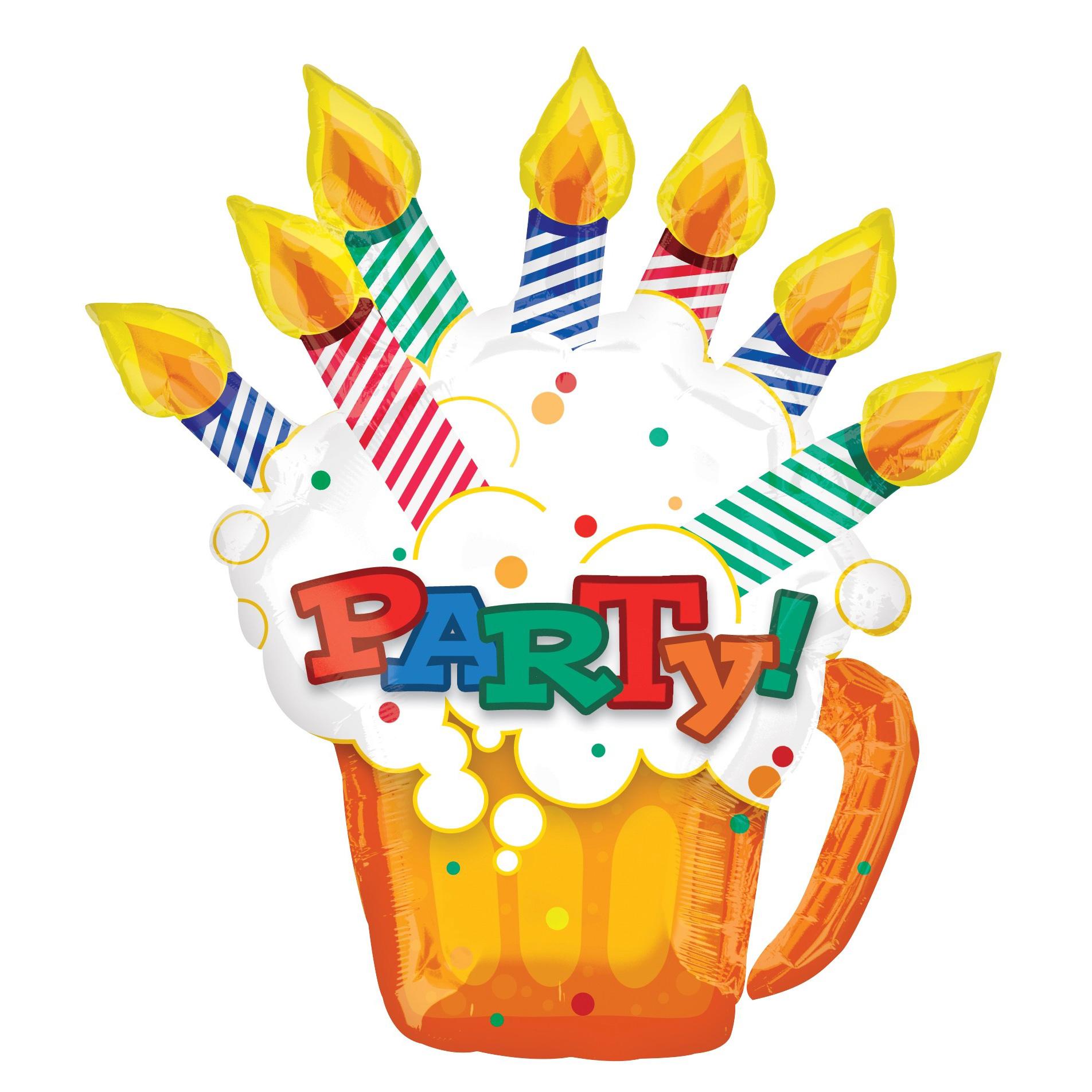 Pint Of Birthday Wishes Foil Balloon 27 x 30in Balloons & Streamers - Party Centre