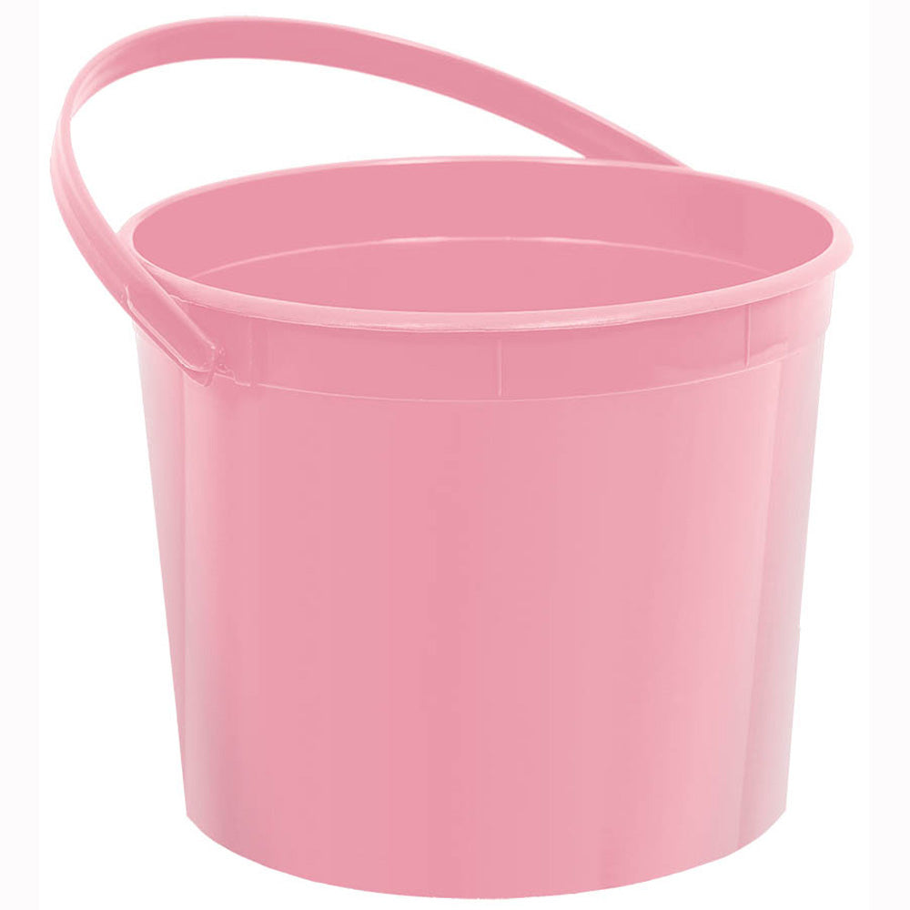 New Pink Plastic Bucket Favours - Party Centre