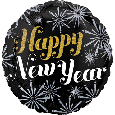 New Year Pizazz Foil Balloon 18in Balloons & Streamers - Party Centre