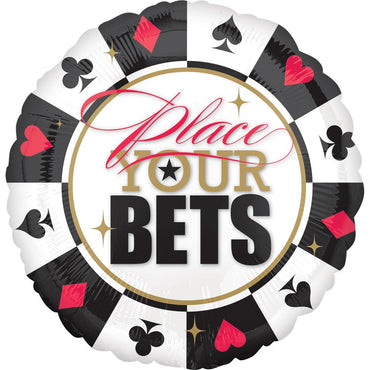 Place Your Bets Jumbo Foil Balloon 32in Balloons & Streamers - Party Centre