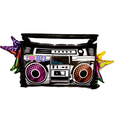 Totally 80's Boombox SuperShape Balloon 88x43cm