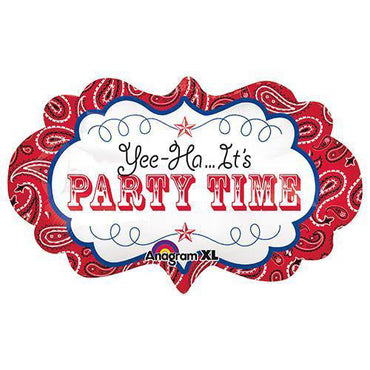 Bandana & Blue Jeans SuperShape Foil Balloon Balloons & Streamers - Party Centre