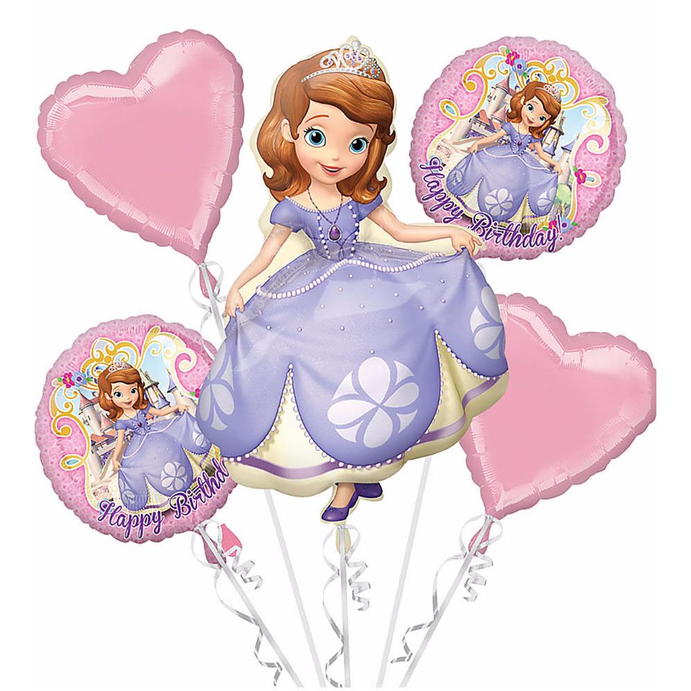 Sofia The First Birthday Bouquet Balloons & Streamers - Party Centre