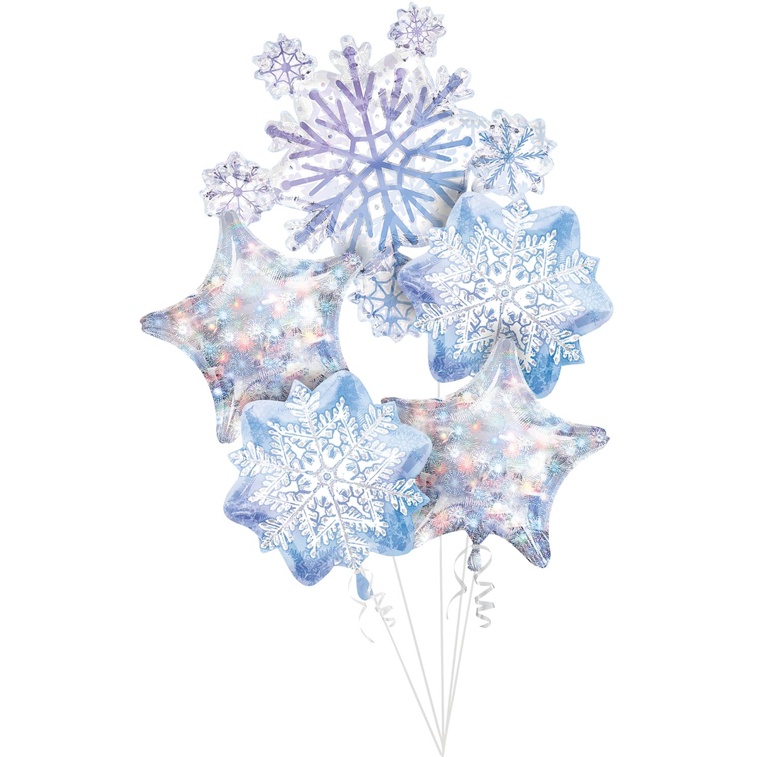 Snowflakes Balloon Bouquet Balloons & Streamers - Party Centre