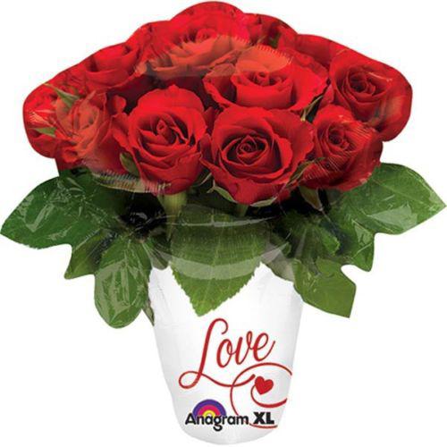 Rose Vase With Love Mini Shape Balloon Balloons & Streamers - Party Centre
