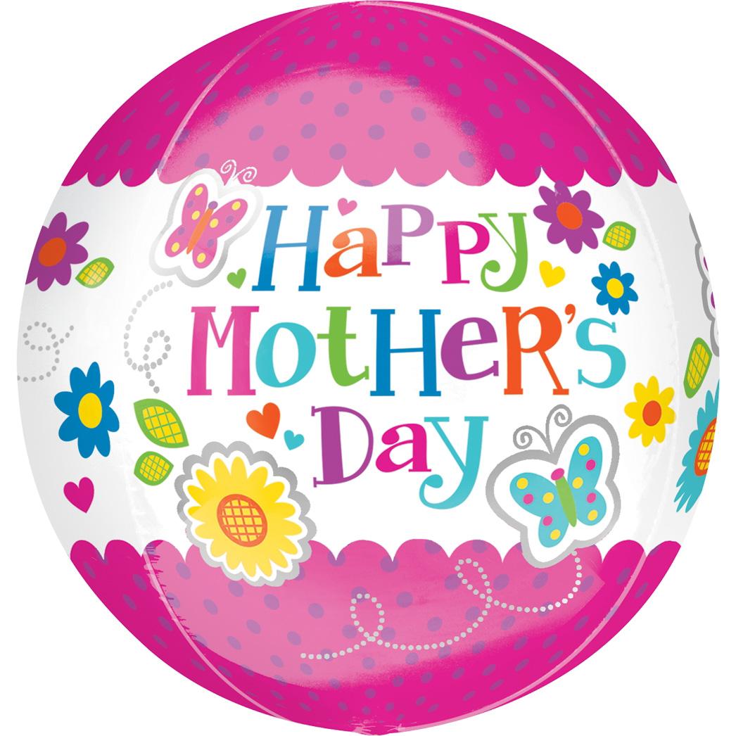 Happy Mother's Day Orbz Balloon 38x40cm Balloons & Streamers - Party Centre