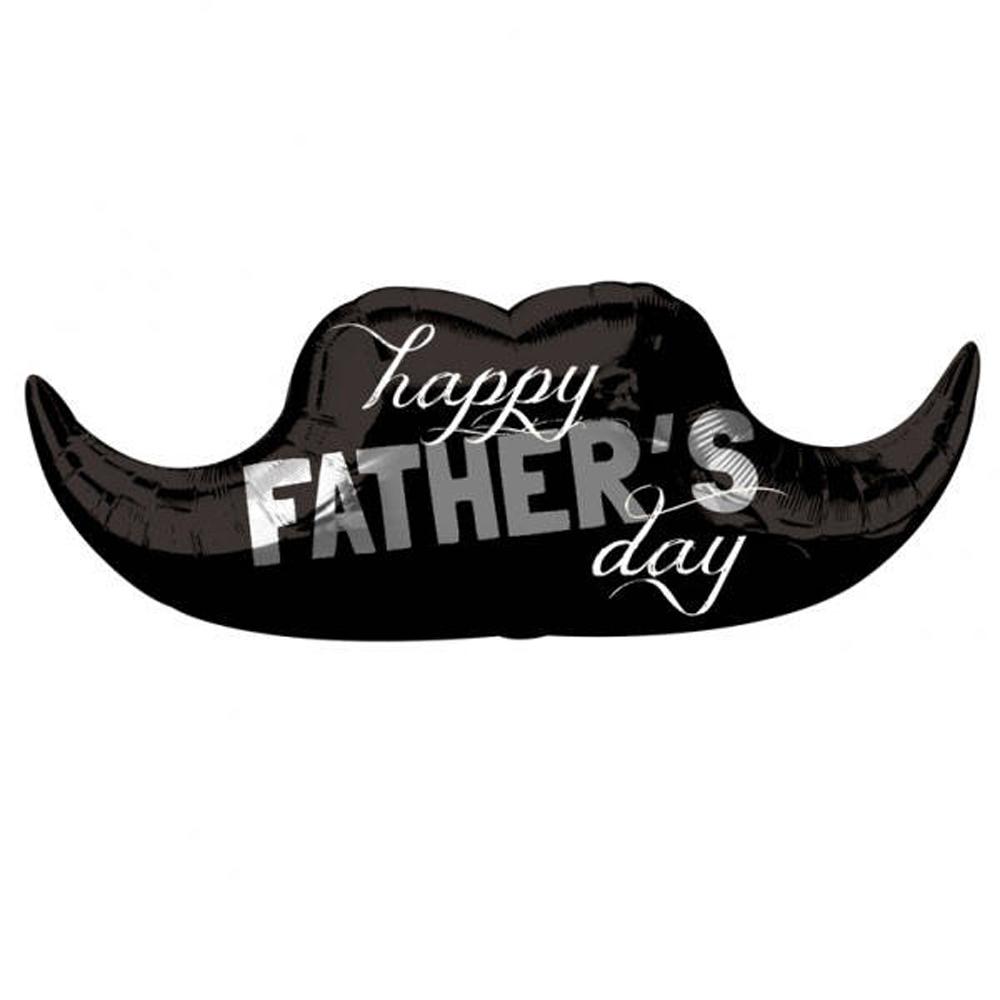Father's Day Mustache Junior Shape Balloon Balloons & Streamers - Party Centre