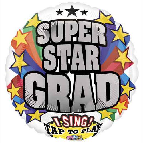 Super Star Graduation Singing Balloon Balloons & Streamers - Party Centre