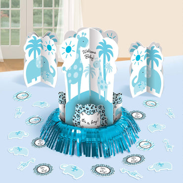 Sweet Safari Boy Baby Table Decorating Kit 23pcs