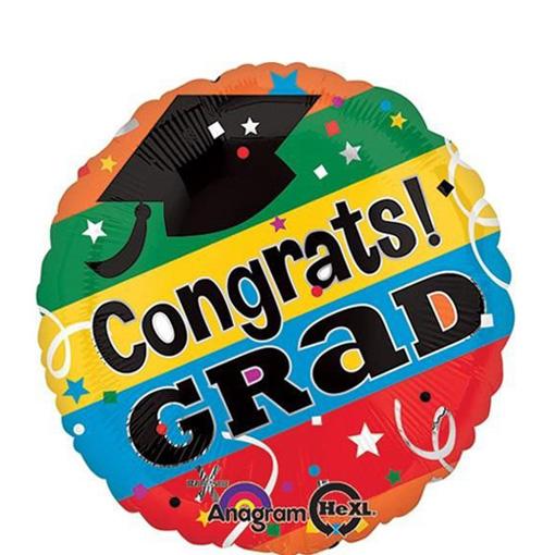 Congrats Grad Letters Jumbo Foil Balloon 28in Balloons & Streamers - Party Centre
