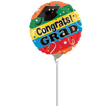 Congrats Grad Letters Foil Balloon 9 in Balloons & Streamers - Party Centre