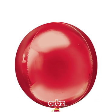 Red Orbz Foil Balloon 38x40cm Balloons & Streamers - Party Centre