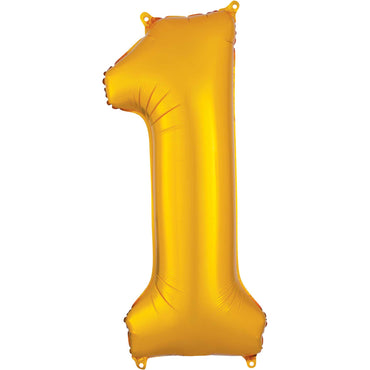Gold Number 1 Large SuperShape Foil Balloon
