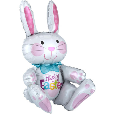 Sitting Bunny Multi-Balloon SuperShape 15x24in Balloons & Streamers - Party Centre
