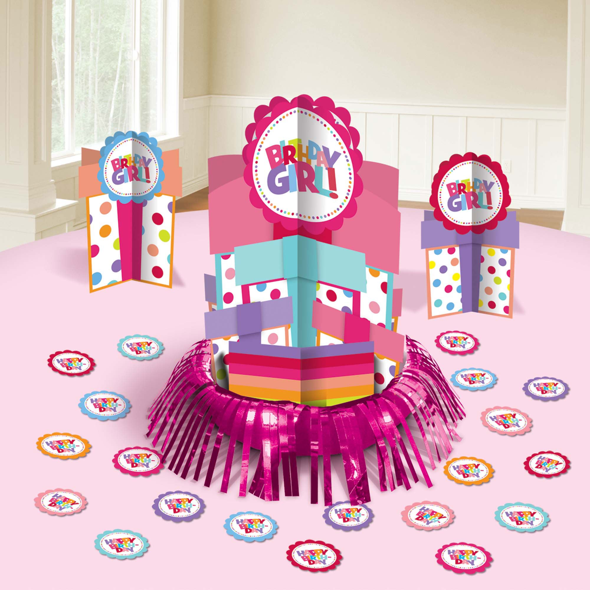 Happy Birthday Girl Table Decorating Kit