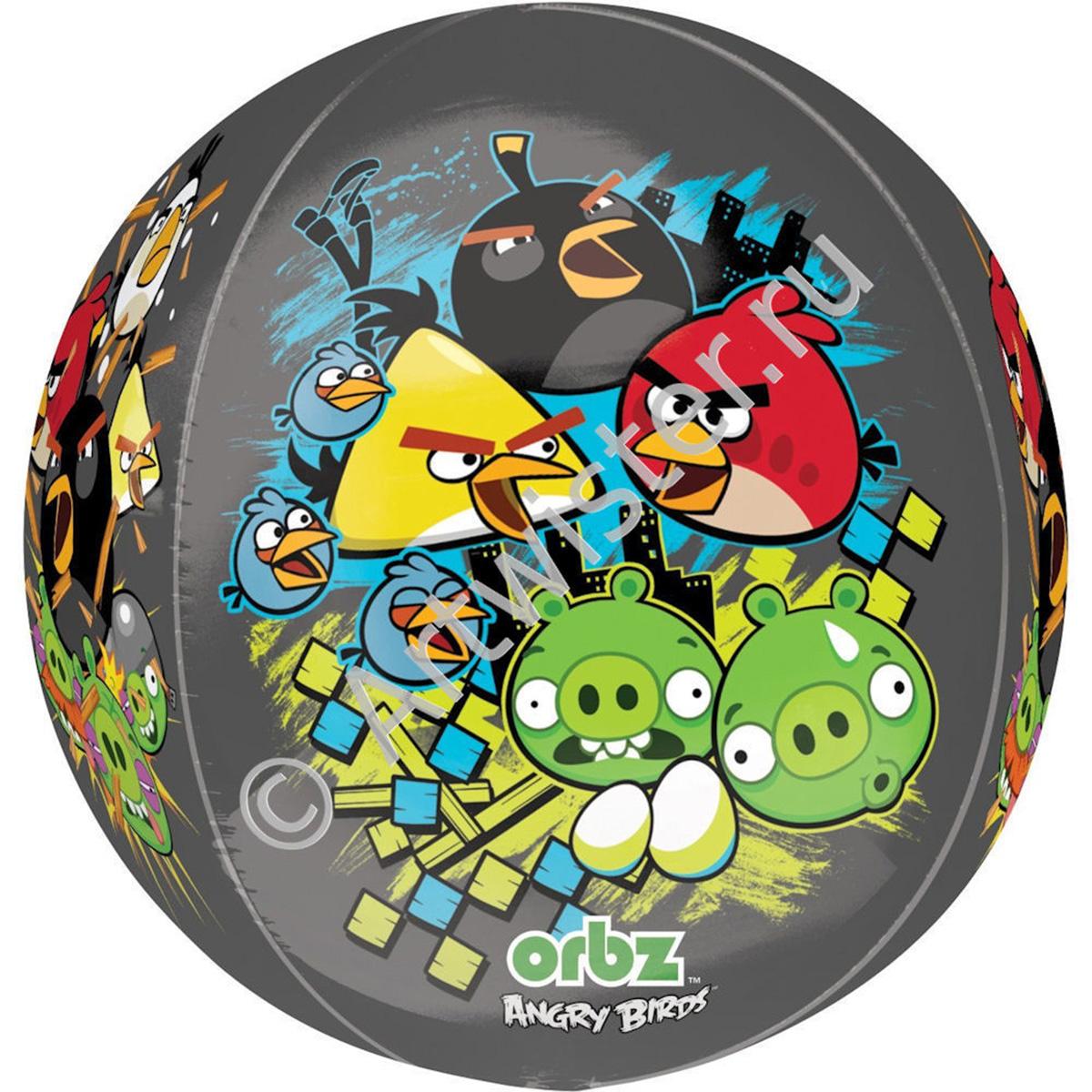 Angry Birds Orbz Foil Balloon 38x40cm Balloons & Streamers - Party Centre