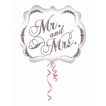 Sparkling Mr & Mrs Super Shape Balloon Balloons & Streamers - Party Centre