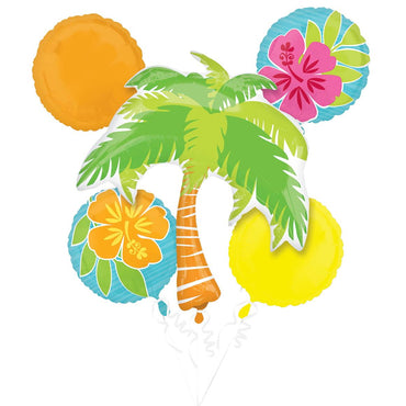 Summer Scene Balloon Bouquet 5pcs Balloons & Streamers - Party Centre