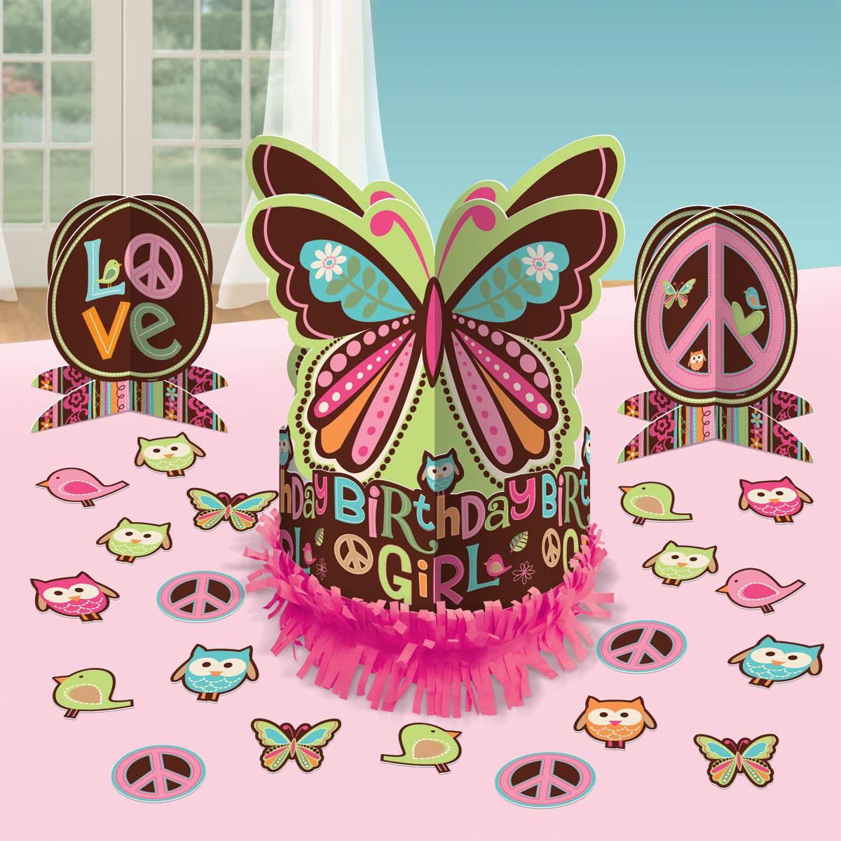 Hippie Chick Table Decorating Kit Decorations - Party Centre