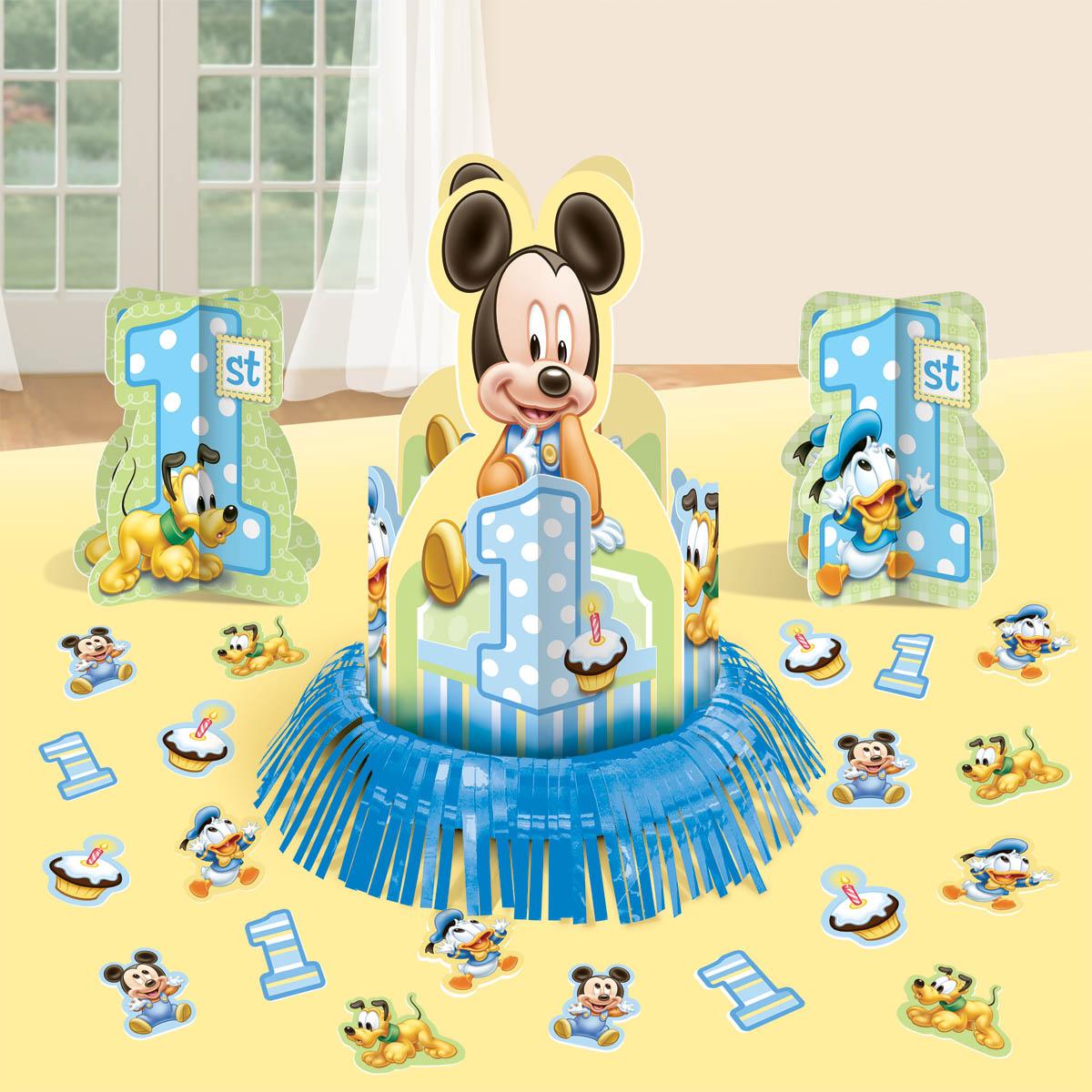 Mickey Mouse 1st Birthday Table Decorating Kit Decorations - Party Centre