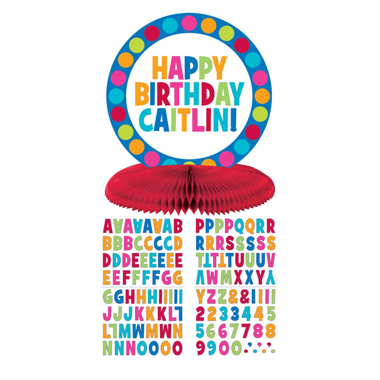 Personalized It! Cabana Dot Centerpiece Decorations - Party Centre