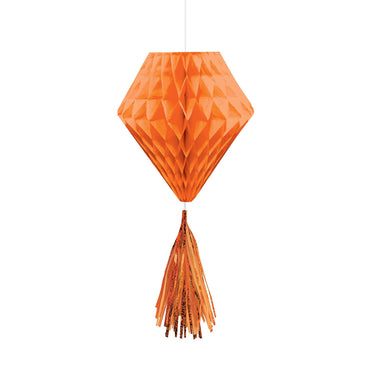 Orange Peel Mini Honeycomb With Foil Tassels 3pcs Decorations - Party Centre