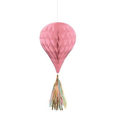 Pastel Mini Honeycomb With Foil Tassels 3pcs Decorations - Party Centre