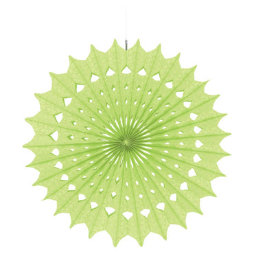 Printed Green Hanging Fan Decoration 16in Decorations - Party Centre