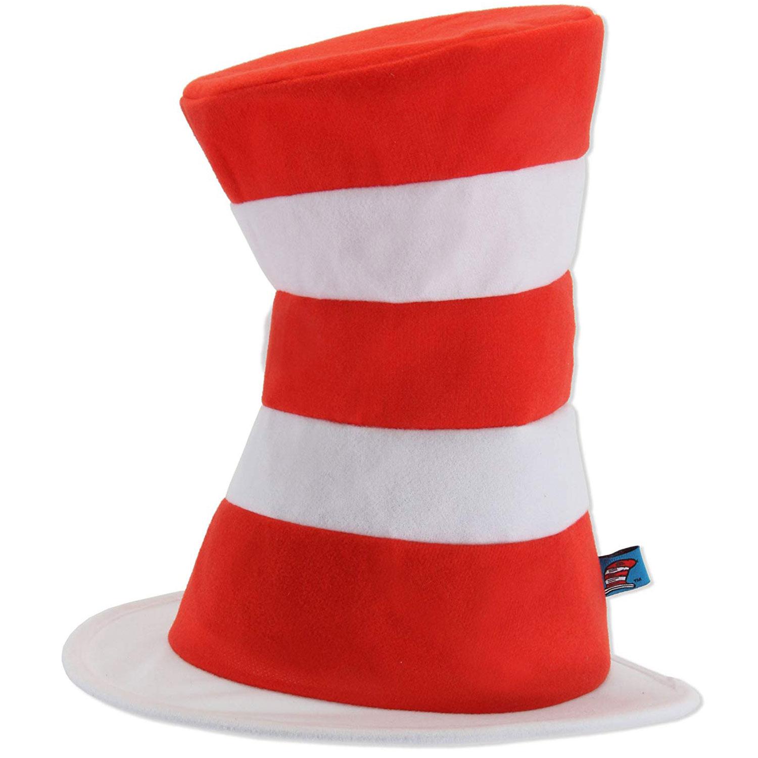 Adult Dr. Seuss Cat In The Hat Tricot Plush Hat Costumes & Apparel - Party Centre