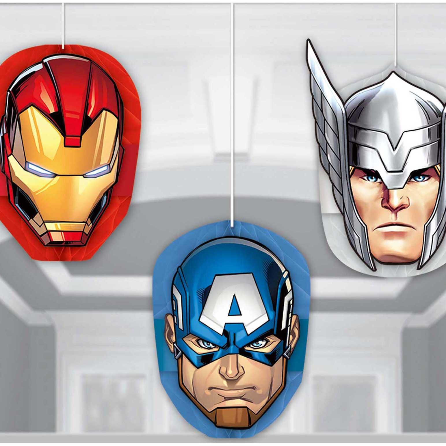 Epic Avengers Honeycomb Decorations 3pcs