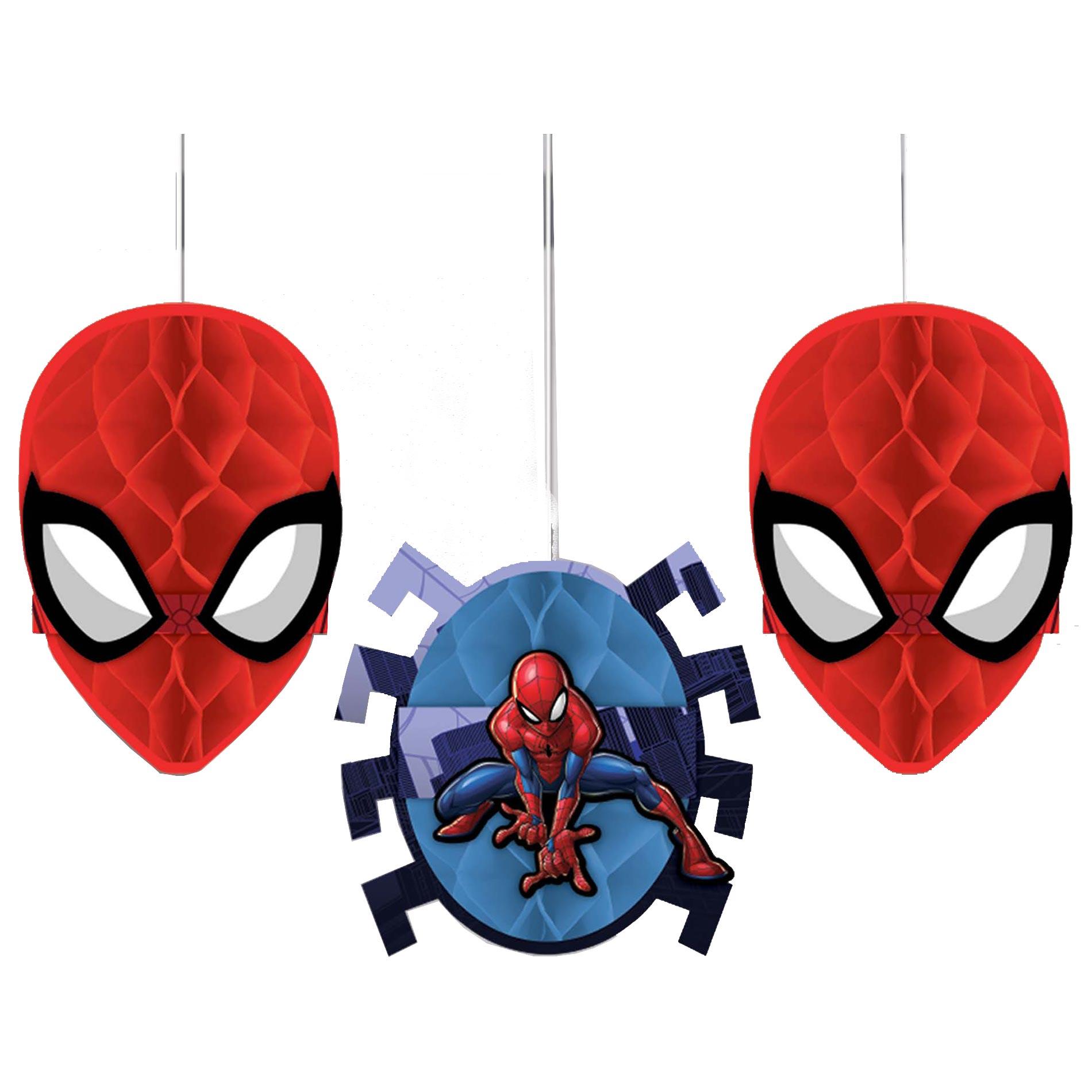 Spider-Man Webbed Honeycomb Decoration 3pcs Decorations - Party Centre