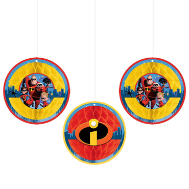 Incredibles 2 Honeycomb Decoration 3pcs
