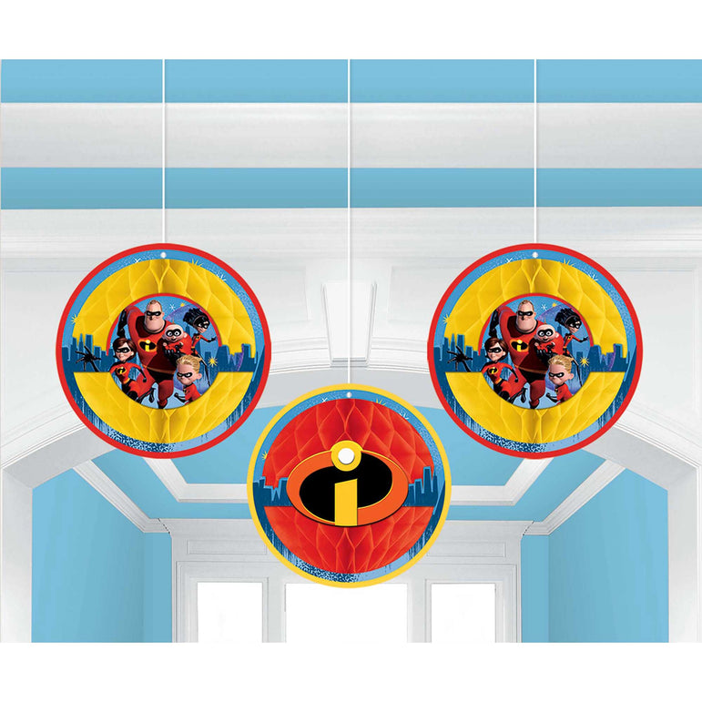 Incredibles 2 Honeycomb Decoration 3pcs