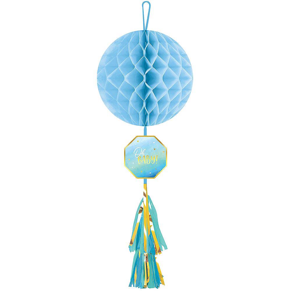 Oh Baby Boy Honeycomb Tassel Decoration Decorations - Party Centre