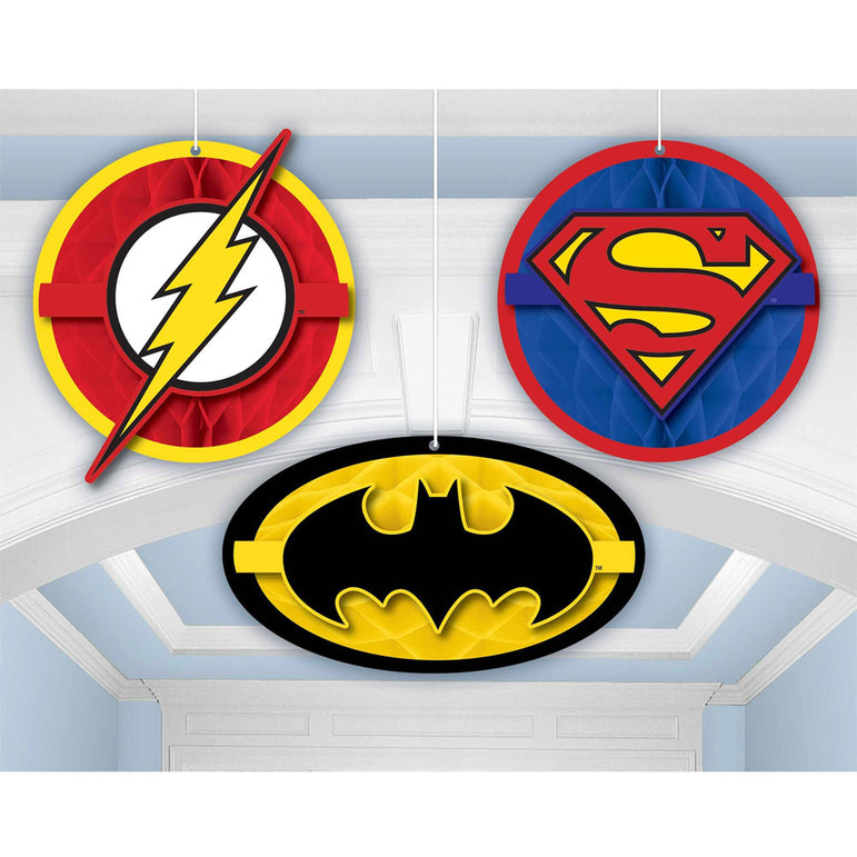Justice League Heroes Unite Honeycomb Decoration