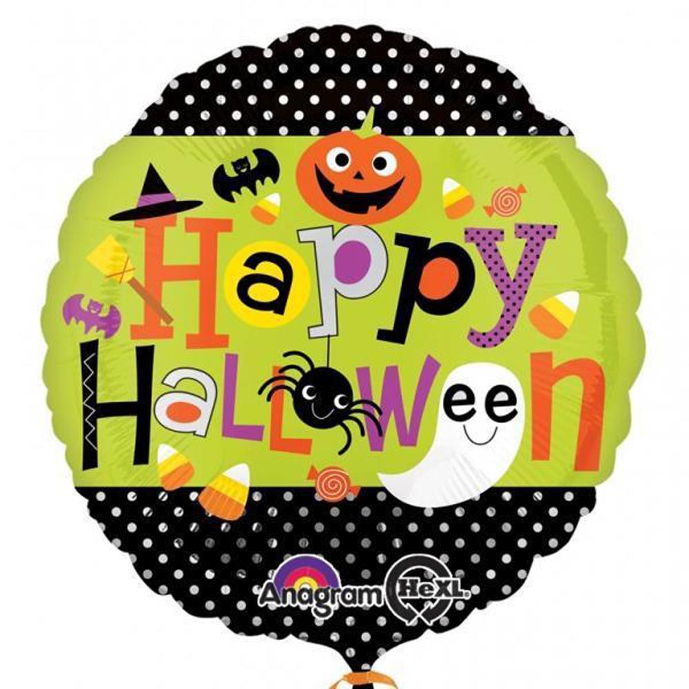 Halloween Polka Dots Foil Balloon 18in Balloons & Streamers - Party Centre