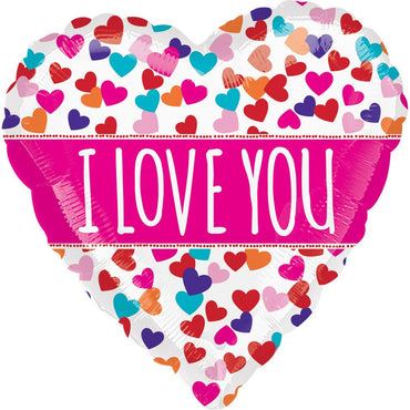 Love You Pink Banner Balloon 21in Balloons & Streamers - Party Centre