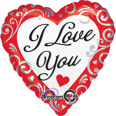 Fancy Love Foil Balloon 22cm Balloons & Streamers - Party Centre