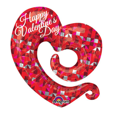 HVD Swirly Open Heart Mini Shape Balloon Balloons & Streamers - Party Centre